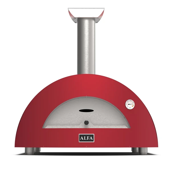 Alfa Moderno 2 ved, röd Grillar & Pizzaugnar miljöbild